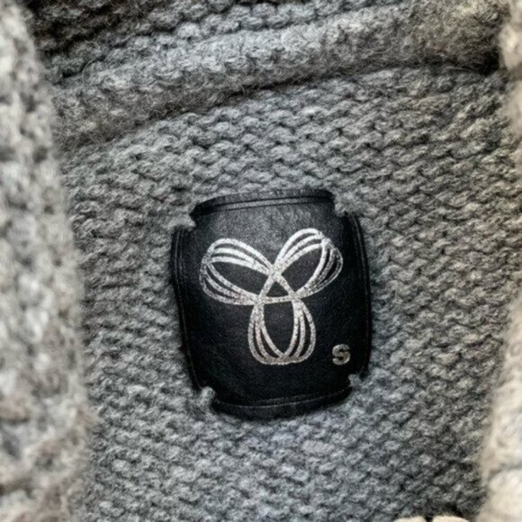 TNA Aritzia Sea To Sky Cardigan Sweater wool zip up Cowichan knit Fair isle S - Picture 12 of 16